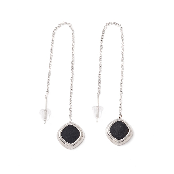 PandaHall Long Chain with Enamel Rhombus Dangle Stud Earrings, 304 Stainless Steel Ear Thread for Women, Stainless Steel Color, 104mm, Pin..., Black
PandaHall Long Chain with Enamel Rhombus Dangle Stud Earrings, 304 Stainless Steel Ear Thread for Women, Stainless Steel Color, 104mm, Pin..., Black