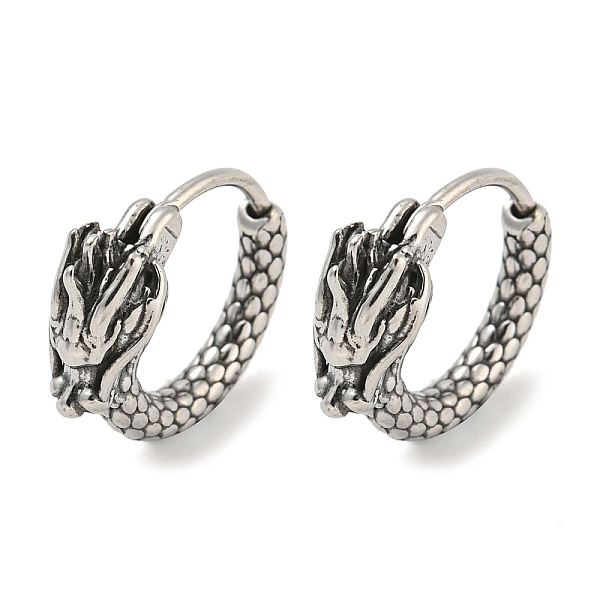 PandaHall 316 Surgical Stainless Steel Hoop Earrings, Antique Silver, Dragon, 14.5x6mm 316 Surgical Stainless Steel Dragon
PandaHall 316 Surgical Stainless Steel Hoop Earrings, Antique Silver, Dragon, 14.5x6mm 316 Surgical Stainless Steel Dragon