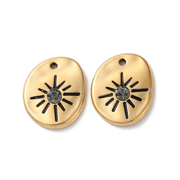PandaHall 304 Stainless Steel Pendants, with Rhinestone, Irregular Flat Round with Star Charm, Real 14K Gold Plated, 16.5x13.5x3mm, Hole...
PandaHall 304 Stainless Steel Pendants, with Rhinestone, Irregular Flat Round with Star Charm, Real 14K Gold Plated, 16.5x13.5x3mm, Hole...