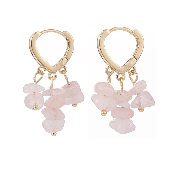 PandaHall Natural Rose Quartz Chips Dangle Hoop Earrings, Brass Jewelry for Women, Golden, 35mm, Pin: 1mm Rose Quartz Chip
PandaHall Natural Rose Quartz Chips Dangle Hoop Earrings, Brass Jewelry for Women, Golden, 35mm, Pin: 1mm Rose Quartz Chip