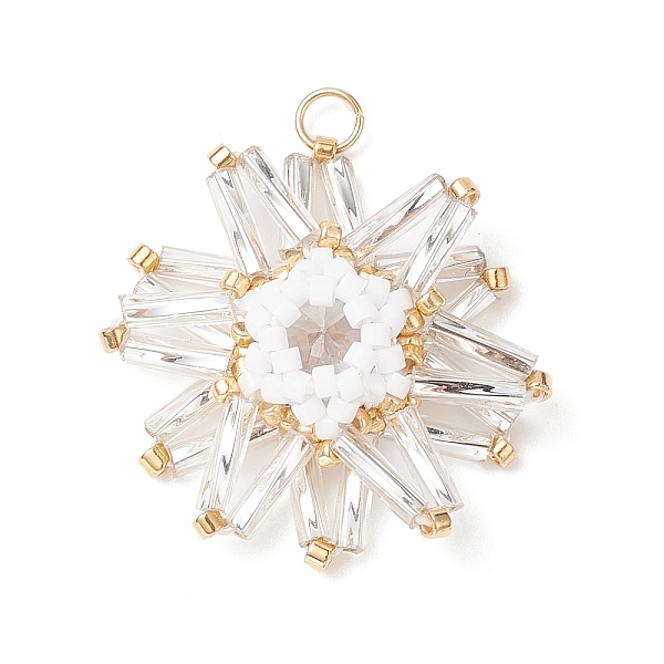 PandaHall Handmade Loom Pattern Seed Beads Pendants, Flower, White, 24x22x6mm, Hole: 3mm Glass Flower White
PandaHall Handmade Loom Pattern Seed Beads Pendants, Flower, White, 24x22x6mm, Hole: 3mm Glass Flower White