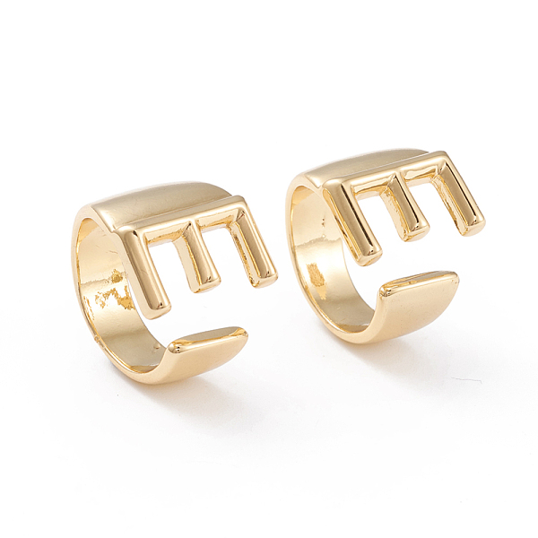 PandaHall Brass Cuff Rings, Open Rings, Long-Lasting Plated, Real 18K Gold Plated, Letter.E, Size 6, 17mm Brass Letter E
PandaHall Brass Cuff Rings, Open Rings, Long-Lasting Plated, Real 18K Gold Plated, Letter.E, Size 6, 17mm Brass Letter E