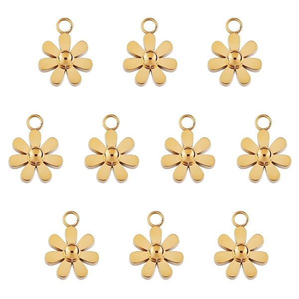 PandaHall 10Pcs 430 Stainless Steel Small Flower Pendants, Metal Daisy Pendant for Jewelry Earring Bracelet Handmade Making, Golden, 9mm...
PandaHall 10Pcs 430 Stainless Steel Small Flower Pendants, Metal Daisy Pendant for Jewelry Earring Bracelet Handmade Making, Golden, 9mm...