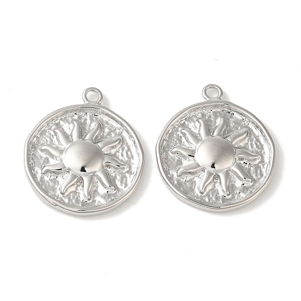 PandaHall Brass Pendants, Round with Sun, Platinum, 22x19x2mm, Hole: 2mm Brass Round
PandaHall Brass Pendants, Round with Sun, Platinum, 22x19x2mm, Hole: 2mm Brass Round