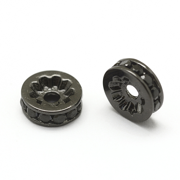 PandaHall Brass Micro Pave Grade AAA Cubic Zirconia Bead Spacers, Cadmium Free & Nickel Free & Lead Free, Flat Round, Gunmetal, 8x3mm, Hole..., Black
PandaHall Brass Micro Pave Grade AAA Cubic Zirconia Bead Spacers, Cadmium Free & Nickel Free & Lead Free, Flat Round, Gunmetal, 8x3mm, Hole..., Black