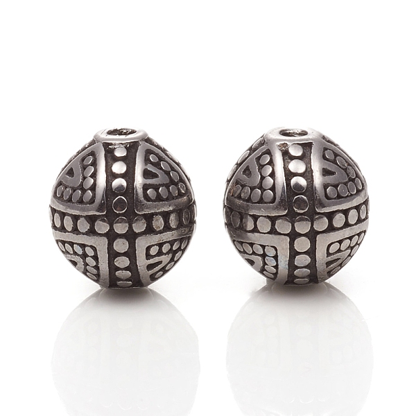 PandaHall 316 Surgical Stainless Steel Beads, Round with Cross, Antique Silver, 9x9.5~10mm, Hole: 1.6mm 316 Surgical Stainless Steel Round
PandaHall 316 Surgical Stainless Steel Beads, Round with Cross, Antique Silver, 9x9.5~10mm, Hole: 1.6mm 316 Surgical Stainless Steel Round