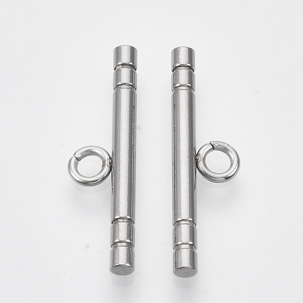 PandaHall 201 Stainless Steel Toggle Clasps Parts, Stainless Steel Color, Bar: 25x7x2.5mm, Hole: 2.5mm 201 Stainless Steel Others
PandaHall 201 Stainless Steel Toggle Clasps Parts, Stainless Steel Color, Bar: 25x7x2.5mm, Hole: 2.5mm 201 Stainless Steel Others