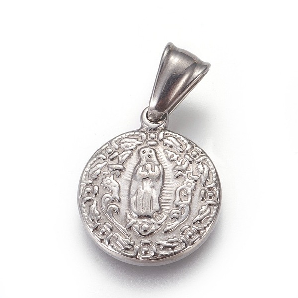PandaHall 304 Stainless Steel Pendants, Flat Round with Saint Benedict Medal, Stainless Steel Color, 21x18x2.5mm, Hole: 4.5x8.5mm 304...
PandaHall 304 Stainless Steel Pendants, Flat Round with Saint Benedict Medal, Stainless Steel Color, 21x18x2.5mm, Hole: 4.5x8.5mm 304...