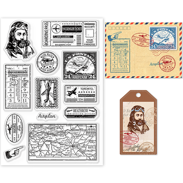 PandaHall GLOBLELAND Vintage Postage Stamp Clear Stamps for DIY Scrapbooking Decor Aircraft Pilot Transparent Silicone Stamps for Making...
PandaHall GLOBLELAND Vintage Postage Stamp Clear Stamps for DIY Scrapbooking Decor Aircraft Pilot Transparent Silicone Stamps for Making...