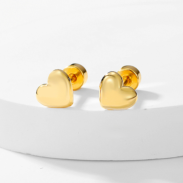 PandaHall Stainless Steel Stud Earring, Heart, Real 18K Gold Plated, 6x6mm Stainless Steel Heart Gold
PandaHall Stainless Steel Stud Earring, Heart, Real 18K Gold Plated, 6x6mm Stainless Steel Heart Gold