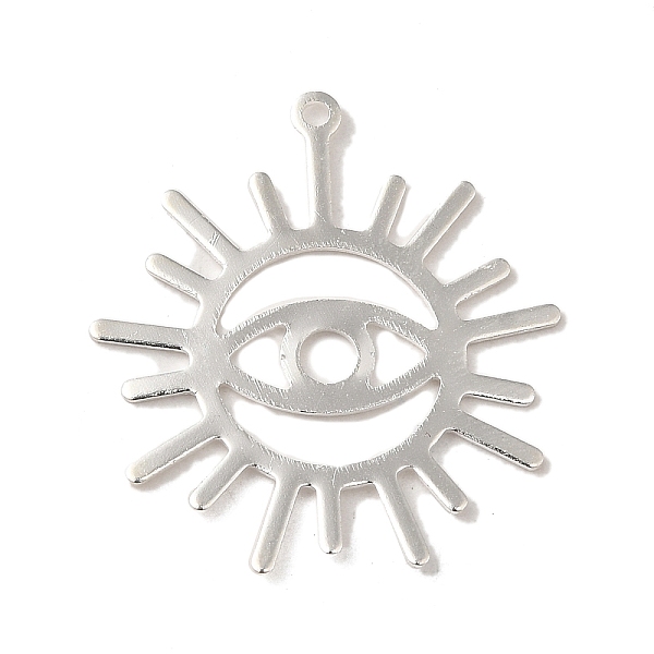 PandaHall Brass Pendants, Sun with Eye, 925 Sterling Silver Plated, 25x23x0.3mm, Hole: 1.2mm Brass Sun
PandaHall Brass Pendants, Sun with Eye, 925 Sterling Silver Plated, 25x23x0.3mm, Hole: 1.2mm Brass Sun