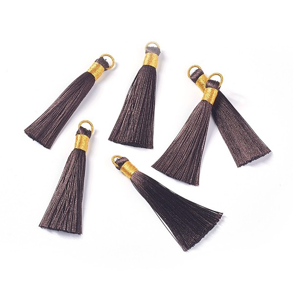 PandaHall Nylon Tassel Big Pendants, with Iron Findings, Golden, Coconut Brown, 80x8.5mm, Hole: 5x6.5mm Nylon Brown
PandaHall Nylon Tassel Big Pendants, with Iron Findings, Golden, Coconut Brown, 80x8.5mm, Hole: 5x6.5mm Nylon Brown