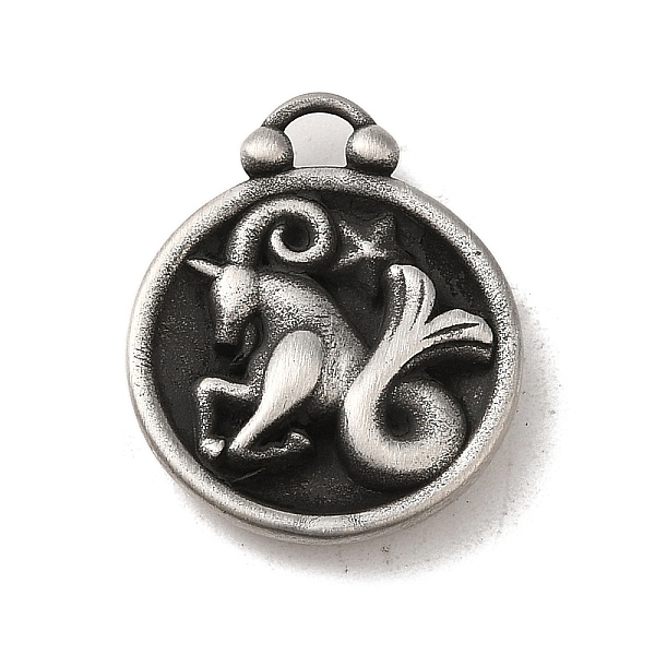 PandaHall 304 Stainless Steel Pendants, Flat Round with Constellations Charm, Antique Silver, Capricorn, 20.5x17x3mm, Hole: 2.5x2mm 304...
PandaHall 304 Stainless Steel Pendants, Flat Round with Constellations Charm, Antique Silver, Capricorn, 20.5x17x3mm, Hole: 2.5x2mm 304...