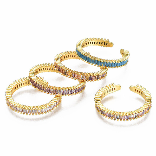 PandaHall Brass Micro Pave Cubic Zirconia Cuff Rings, Open Rings, Real 16K Gold Plated, Cadmium Free & Nickel Free & Lead Free, Mixed Color..., Multicolor
PandaHall Brass Micro Pave Cubic Zirconia Cuff Rings, Open Rings, Real 16K Gold Plated, Cadmium Free & Nickel Free & Lead Free, Mixed Color..., Multicolor