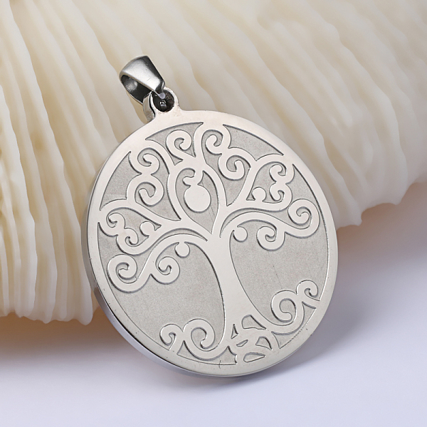 PandaHall Flat Round with Tree of Life 304 Stainless Steel Pendants, Stainless Steel Color, 33x29.8x2mm, Hole: 3x7mm 304 Stainless Steel...
PandaHall Flat Round with Tree of Life 304 Stainless Steel Pendants, Stainless Steel Color, 33x29.8x2mm, Hole: 3x7mm 304 Stainless Steel...