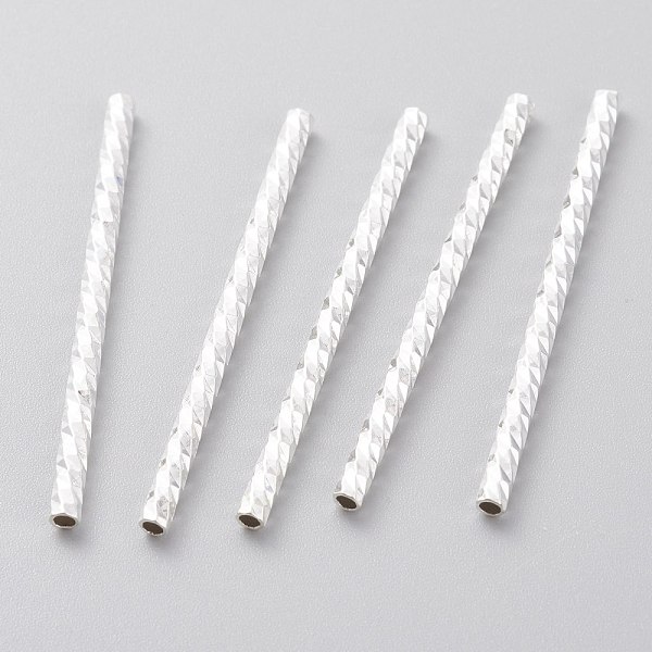 PandaHall Brass Tube Beads, Long-Lasting Plated, Faceted Tube, 925 Sterling Silver Plated, 35x2mm, Hole: 1.2mm Brass Tube
PandaHall Brass Tube Beads, Long-Lasting Plated, Faceted Tube, 925 Sterling Silver Plated, 35x2mm, Hole: 1.2mm Brass Tube