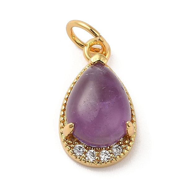 PandaHall Natural Amethyst Teardrop Charms, with Rack Plating Brass Micro Pave Clear Cubic Zirconia Findings and Jump Ring, Cadmium Free &...
PandaHall Natural Amethyst Teardrop Charms, with Rack Plating Brass Micro Pave Clear Cubic Zirconia Findings and Jump Ring, Cadmium Free &...