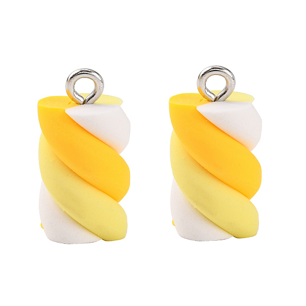 PandaHall Handmade Polymer Clay Charms, with Platinum Tone Iron Findings, Marshmallow, Yellow, 17~19x9~10x9~10mm, Hole: 2mm Polymer Clay...
PandaHall Handmade Polymer Clay Charms, with Platinum Tone Iron Findings, Marshmallow, Yellow, 17~19x9~10x9~10mm, Hole: 2mm Polymer Clay...