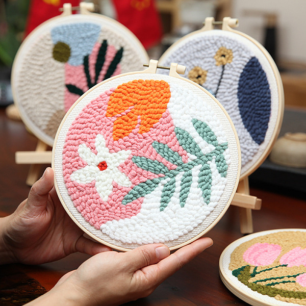 PandaHall DIY Punch Embroidery Starter Kit, Including Fabric, Yarns, Punch Needle, Embroidery Hoop, Flower Pattern, 200x200mm Cloth Flower
PandaHall DIY Punch Embroidery Starter Kit, Including Fabric, Yarns, Punch Needle, Embroidery Hoop, Flower Pattern, 200x200mm Cloth Flower