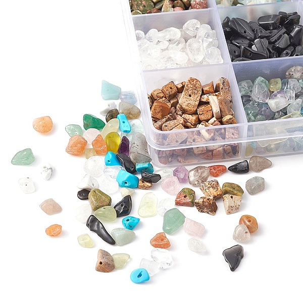 PandaHall 300g 15 Colors Natural & Synthetic Gemstone Beads, Chip, 5~8x5~8mm, Hole: 0.3~1mm, 20g/color Mixed Stone Chip
PandaHall 300g 15 Colors Natural & Synthetic Gemstone Beads, Chip, 5~8x5~8mm, Hole: 0.3~1mm, 20g/color Mixed Stone Chip