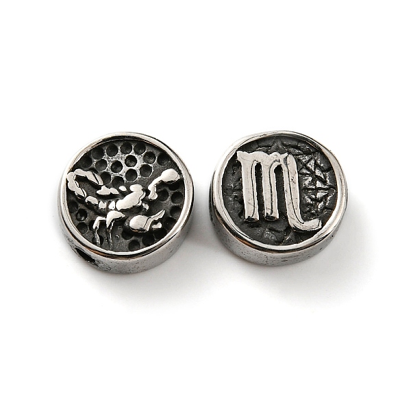 PandaHall 304 Stainless Steel Beads, Flat Round with Twelve Constellations, Antique Silver, Scorpio, 10x4mm, Hole: 1.8mm 304 Stainless Steel...
PandaHall 304 Stainless Steel Beads, Flat Round with Twelve Constellations, Antique Silver, Scorpio, 10x4mm, Hole: 1.8mm 304 Stainless Steel...