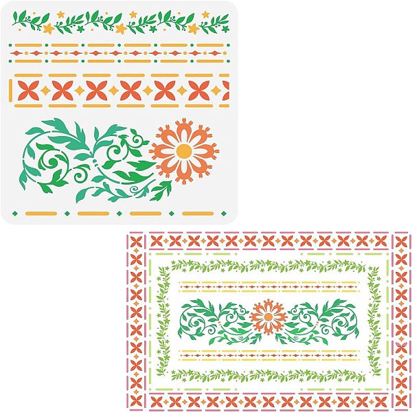 PandaHall FINGERINSPIRE Indian Inlay Stencil 11.8x11.8 inch Daisy Branch Stencils Template Plastic Flower Lace Stencils for Painting...
PandaHall FINGERINSPIRE Indian Inlay Stencil 11.8x11.8 inch Daisy Branch Stencils Template Plastic Flower Lace Stencils for Painting...