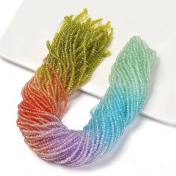 PandaHall Transparent Painted Glass Beads Strands, Faceted, Rondelle, Colorful, 3.4x2.6mm, Hole: 0.5mm, about 135pcs/strand, 14.17''(36cm)...
PandaHall Transparent Painted Glass Beads Strands, Faceted, Rondelle, Colorful, 3.4x2.6mm, Hole: 0.5mm, about 135pcs/strand, 14.17''(36cm)...