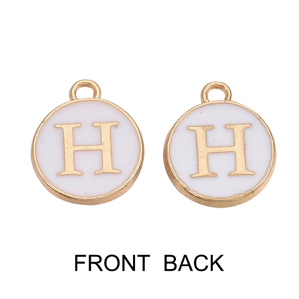 PandaHall Golden Plated Enamel Alloy Charms, Enamelled Sequins, Flat Round, White, Letter.H, 14x12x2mm, Hole: 1.5mm, 100pcs/Box Alloy+Enamel...
PandaHall Golden Plated Enamel Alloy Charms, Enamelled Sequins, Flat Round, White, Letter.H, 14x12x2mm, Hole: 1.5mm, 100pcs/Box Alloy+Enamel...