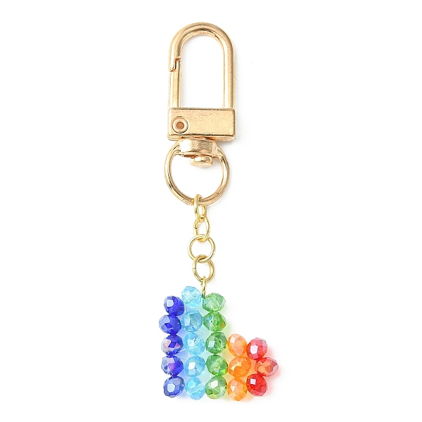 PandaHall Colorful Glass Heart Pendant Decoration, with Alloy Swivel Clasps, Light Gold, 6.85cm Glass Heart
PandaHall Colorful Glass Heart Pendant Decoration, with Alloy Swivel Clasps, Light Gold, 6.85cm Glass Heart