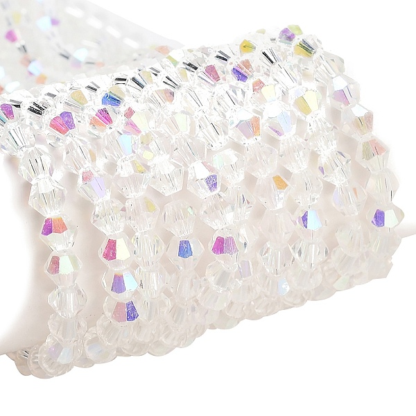 PandaHall Faceted Bicone Electroplate Glass Beads Strands, AB Color Plated, Ghost White, 4x4.5mm, Hole: 1mm, about 82~85pcs/strand...
PandaHall Faceted Bicone Electroplate Glass Beads Strands, AB Color Plated, Ghost White, 4x4.5mm, Hole: 1mm, about 82~85pcs/strand...