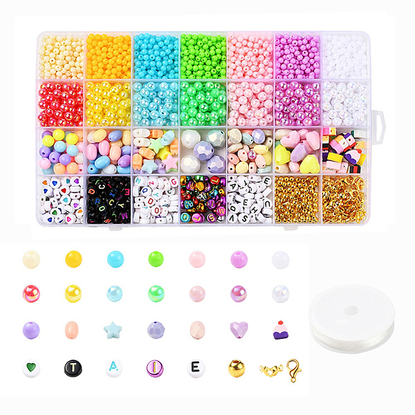 PandaHall 1789Pcs Craft & Plating & Opaque & Spray Painted Acrylic Beads, 555Pcs Plastic Round Beads, Lobster Claw Clasps, Iron Findings and..., Multicolor
PandaHall 1789Pcs Craft & Plating & Opaque & Spray Painted Acrylic Beads, 555Pcs Plastic Round Beads, Lobster Claw Clasps, Iron Findings and..., Multicolor