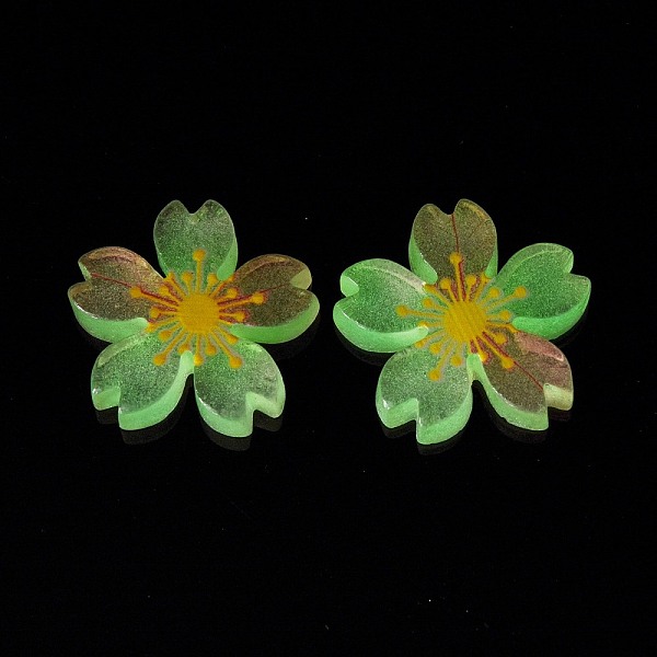 PandaHall Luminous Resin Cabochons, 5-Petal Flower/Sakura, Pink, 26x5mm Resin Flower Pink
PandaHall Luminous Resin Cabochons, 5-Petal Flower/Sakura, Pink, 26x5mm Resin Flower Pink