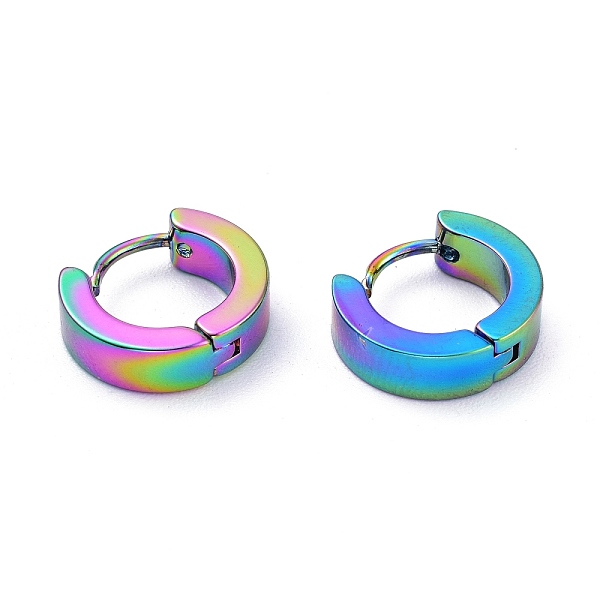 PandaHall 304 Stainless Steel Huggie Hoop Earrings, Ring, Rainbow Color, 14x4mm, Pin: 1mm, 12pairs/card 304 Stainless Steel Ring
PandaHall 304 Stainless Steel Huggie Hoop Earrings, Ring, Rainbow Color, 14x4mm, Pin: 1mm, 12pairs/card 304 Stainless Steel Ring