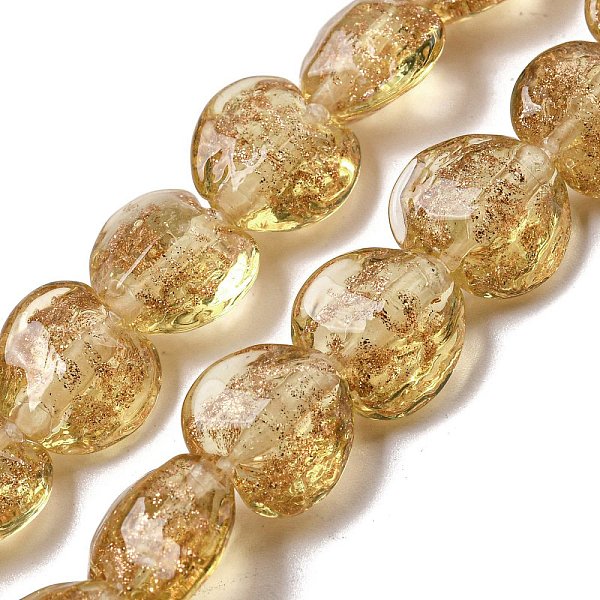 PandaHall Handmade Gold Sand Lampwork Beads Strands, Heart, Gold, 10.5~11x11.5~12x6.5~7.5mm, Hole: 1.2mm, about 45pcs/strand, 18.90 inch...
PandaHall Handmade Gold Sand Lampwork Beads Strands, Heart, Gold, 10.5~11x11.5~12x6.5~7.5mm, Hole: 1.2mm, about 45pcs/strand, 18.90 inch...