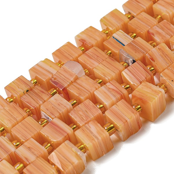 PandaHall Handwork Lampwork Beads, with Glass Spacer Beads, Square, Sandy Brown, 6x6x5~5.5mm, Hole: 0.9mm, about 54~55pcs/strand...
PandaHall Handwork Lampwork Beads, with Glass Spacer Beads, Square, Sandy Brown, 6x6x5~5.5mm, Hole: 0.9mm, about 54~55pcs/strand...