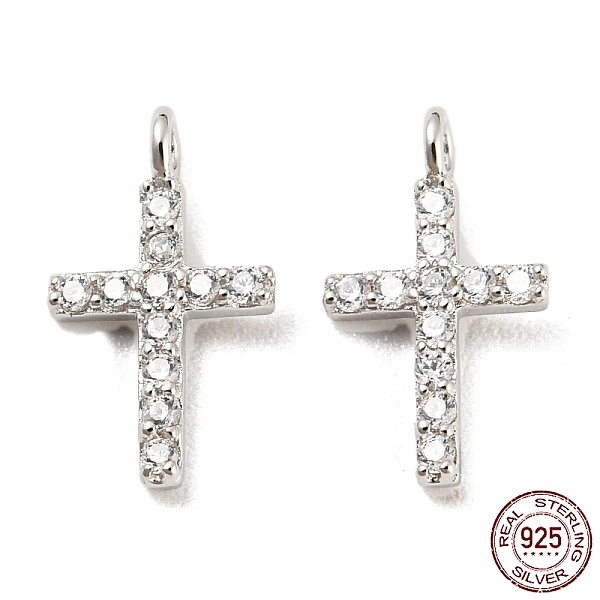 PandaHall 925 Sterling Silver Micro Pave Cubic Zirconia Charms, Cross, Real Platinum Plated, 10.5x6x3mm, Hole: 1.2mm Cubic Zirconia Cross..., Clear
PandaHall 925 Sterling Silver Micro Pave Cubic Zirconia Charms, Cross, Real Platinum Plated, 10.5x6x3mm, Hole: 1.2mm Cubic Zirconia Cross..., Clear