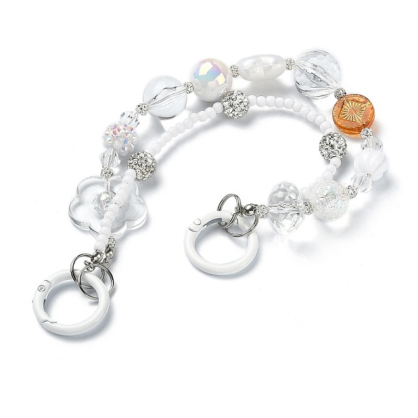 PandaHall Acrylic Beaded Mobile Straps, Multifunctional Chain, with Alloy Spring Gate Ring, Clear, 25.5cm Acrylic Clear
PandaHall Acrylic Beaded Mobile Straps, Multifunctional Chain, with Alloy Spring Gate Ring, Clear, 25.5cm Acrylic Clear