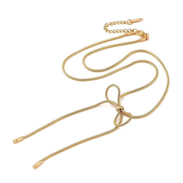 PandaHall 304 Stainless Steel Snake Chain Necklaces, Bowknot, Golden, 19.88 inch(50.5cm) 304 Stainless Steel Bowknot
PandaHall 304 Stainless Steel Snake Chain Necklaces, Bowknot, Golden, 19.88 inch(50.5cm) 304 Stainless Steel Bowknot