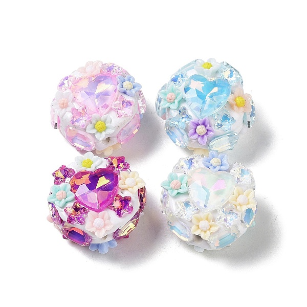 PandaHall Polymer Clay Rhinestone Beads, with Resin, Flat Round with Heart, Mixed Color, 25.5x26x17mm, Hole: 1.6mm Polymer Clay+Glass..., Multicolor
PandaHall Polymer Clay Rhinestone Beads, with Resin, Flat Round with Heart, Mixed Color, 25.5x26x17mm, Hole: 1.6mm Polymer Clay+Glass..., Multicolor