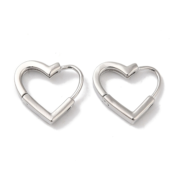 PandaHall Heart Brass Hoop Earrings for Women, Real Platinum Plated, 12x2mm Brass Heart
PandaHall Heart Brass Hoop Earrings for Women, Real Platinum Plated, 12x2mm Brass Heart