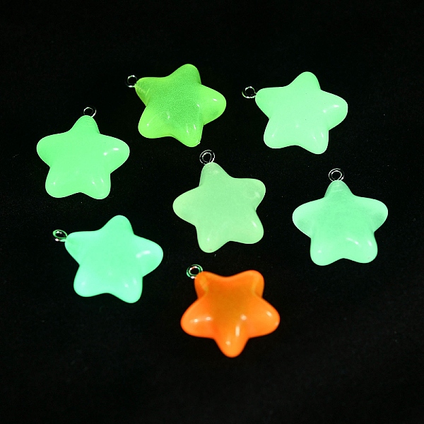 PandaHall Luminous Transparent Acrylic Pendants, with Iron Loops, Glow in the Dark, Star, Mixed Color, 26x23x13.5mm, Hole: 2mm Iron+Acrylic..., Multicolor
PandaHall Luminous Transparent Acrylic Pendants, with Iron Loops, Glow in the Dark, Star, Mixed Color, 26x23x13.5mm, Hole: 2mm Iron+Acrylic..., Multicolor