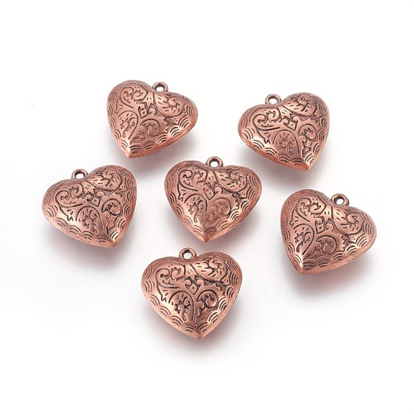 PandaHall CCB Plastic Pendant, Heart, Red Copper, 33x33.5x15mm, Hole: 3mm Plastic Heart
PandaHall CCB Plastic Pendant, Heart, Red Copper, 33x33.5x15mm, Hole: 3mm Plastic Heart