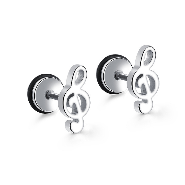 PandaHall Titanium Steel Music Note Stud Earrings for Women, Stainless Steel Color, 11mm Titanium Steel Musical Instruments
PandaHall Titanium Steel Music Note Stud Earrings for Women, Stainless Steel Color, 11mm Titanium Steel Musical Instruments