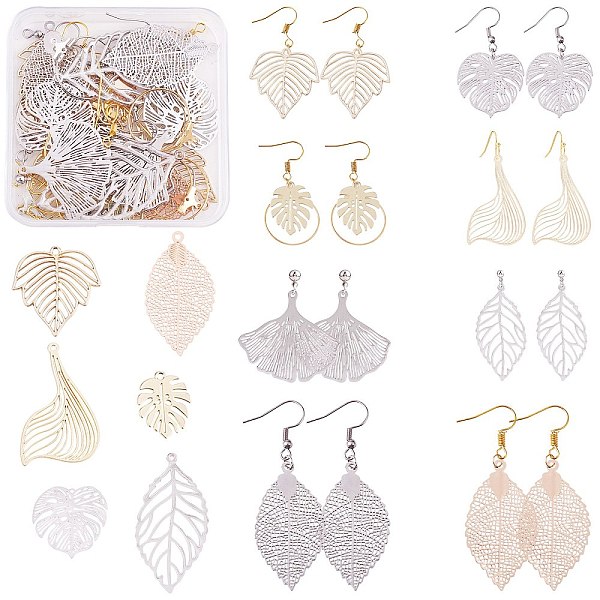 PandaHall DIY Leaf Drop Earring Making Kit, Including Alloy & Brass Hollow Pendants, Iron & 304 Stainless Steel Earring Hooks, Brass Post...
PandaHall DIY Leaf Drop Earring Making Kit, Including Alloy & Brass Hollow Pendants, Iron & 304 Stainless Steel Earring Hooks, Brass Post...
