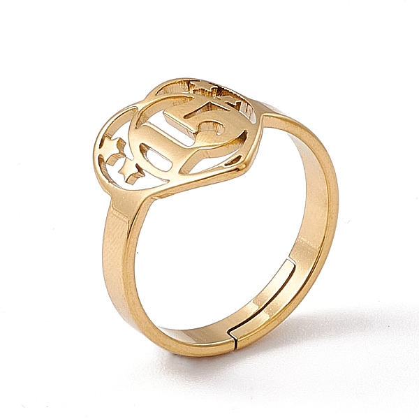 PandaHall Ion Plating(IP) 201 Stainless Steel Heart with Number 15 Adjustable Ring for Women, Real 18K Gold Plated, US Size 6(16.5mm) 201...
PandaHall Ion Plating(IP) 201 Stainless Steel Heart with Number 15 Adjustable Ring for Women, Real 18K Gold Plated, US Size 6(16.5mm) 201...