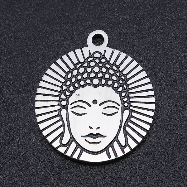 PandaHall 201 Stainless Steel Etched Pendants, Flat Round with Joss, Stainless Steel Color, 22x19x1.5mm, Hole: 1.8mm 201 Stainless Steel...
PandaHall 201 Stainless Steel Etched Pendants, Flat Round with Joss, Stainless Steel Color, 22x19x1.5mm, Hole: 1.8mm 201 Stainless Steel...