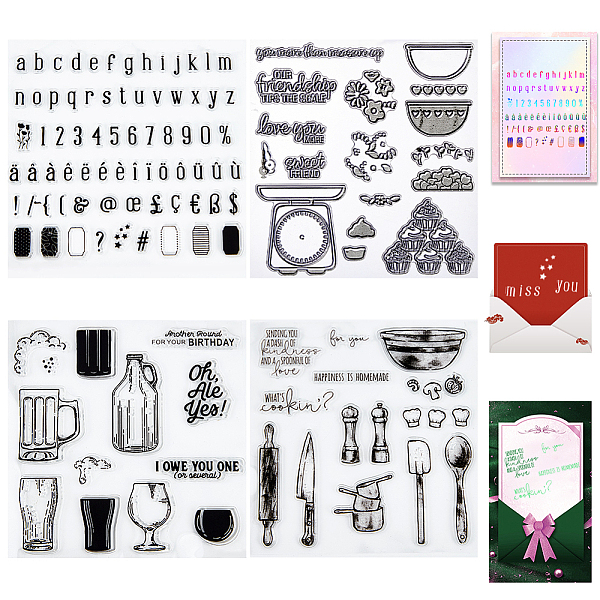 PandaHall CRASPIRE 4Pcs 4 Styles Tableware Clear Silicone Stamps, for DIY Scrapbooking, Photo Album Decorative, Cards Making, Mixed Shapes...
PandaHall CRASPIRE 4Pcs 4 Styles Tableware Clear Silicone Stamps, for DIY Scrapbooking, Photo Album Decorative, Cards Making, Mixed Shapes...
