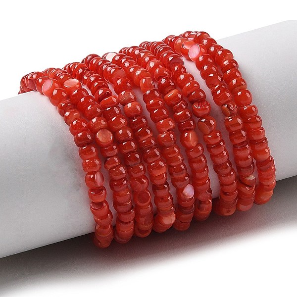 PandaHall Natural Freshwater Shell Beads Strands, Dyed, Rondelle, Red, 3x2mm, Hole: 0.5mm, about 183~186pcs/strand, 14.96''(38cm) Freshwater...
PandaHall Natural Freshwater Shell Beads Strands, Dyed, Rondelle, Red, 3x2mm, Hole: 0.5mm, about 183~186pcs/strand, 14.96''(38cm) Freshwater...