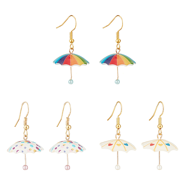 PandaHall ANATTASOUL 3 Pairs 3 Colors 3D Umbrella Acrylic Dangle Earrings, Golden Alloy Jewelry for Woman, Mixed Color, 39mm, Pin: 0.6mm, 1..., Multicolor
PandaHall ANATTASOUL 3 Pairs 3 Colors 3D Umbrella Acrylic Dangle Earrings, Golden Alloy Jewelry for Woman, Mixed Color, 39mm, Pin: 0.6mm, 1..., Multicolor