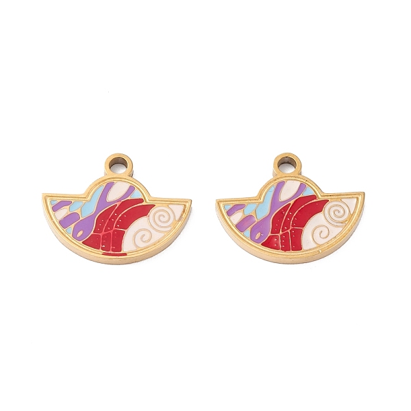 PandaHall Vacuum Plating 304 Stainless Steel Enamel Pendants, Manual Polishing, Fan, Real 18K Gold Plated, 12x15x1mm, Hole: 1.6mm Stainless...
PandaHall Vacuum Plating 304 Stainless Steel Enamel Pendants, Manual Polishing, Fan, Real 18K Gold Plated, 12x15x1mm, Hole: 1.6mm Stainless...